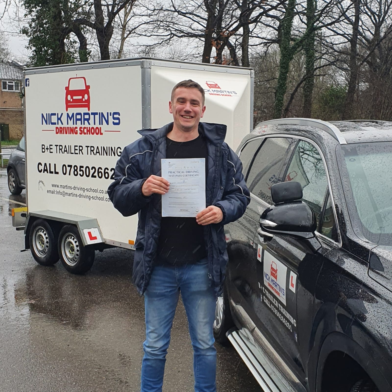 B+E trailer test for caravan towing test Surrey